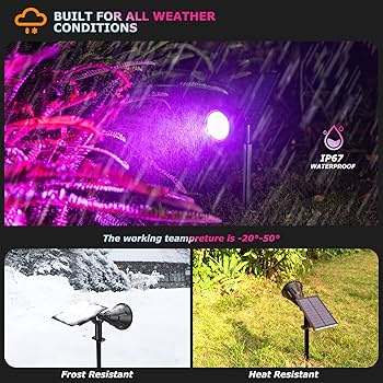XTGTP Solar Color Spot Lights Outdoor, 21 LEDs Color